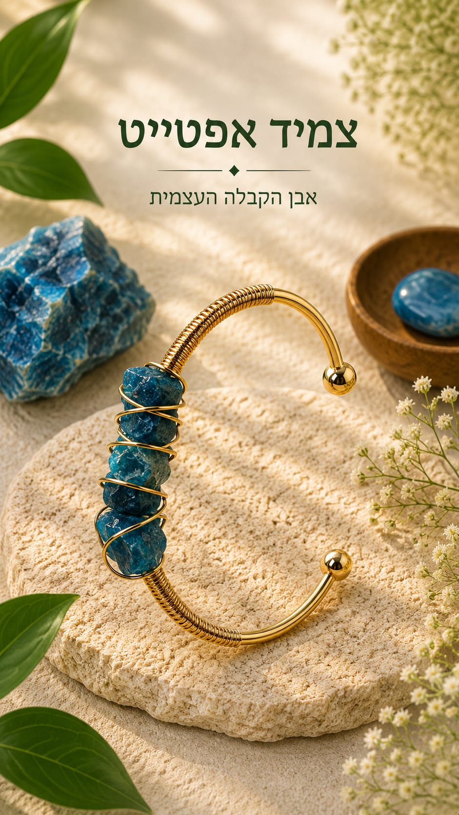 צמיד אפטייט כחול — נשמיא